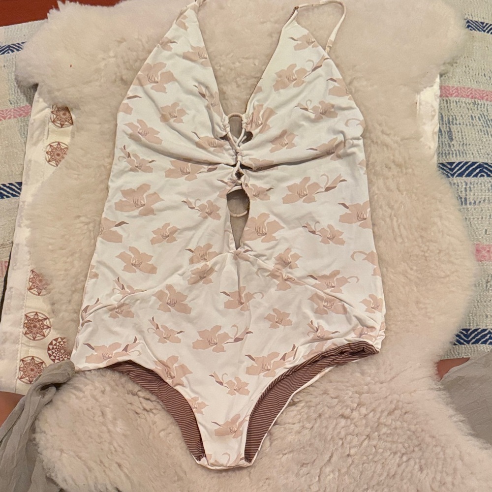 ACACIA Kokomo Swimsuit in rare washed Aloha print one-piece swimsuit